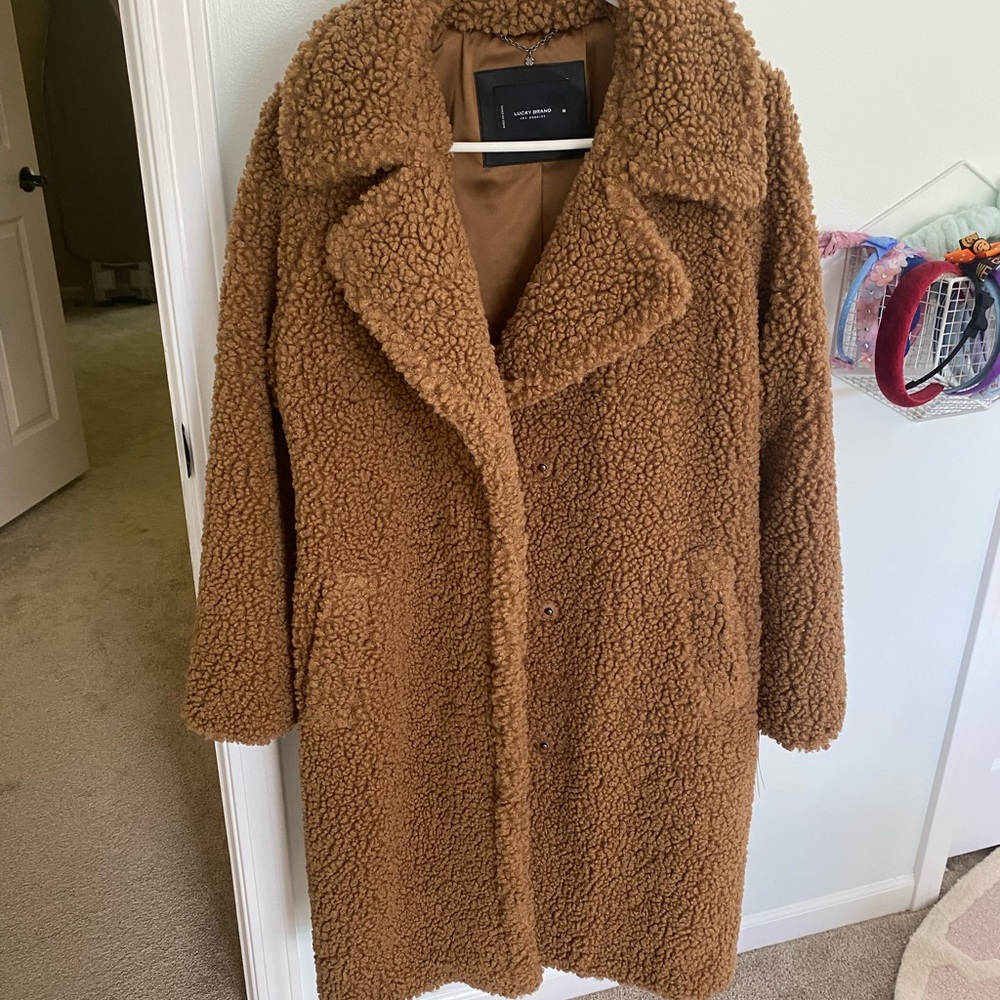 Lucky Brand Tan Sherpa Coat